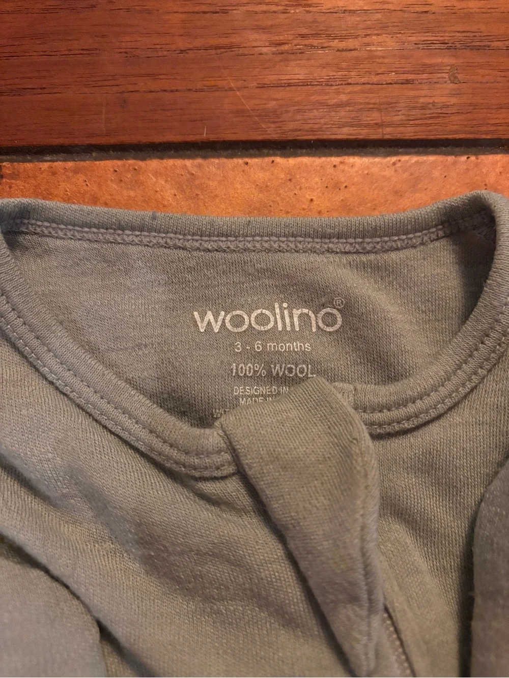 Baby merino wool pajama footies woolino 3-6 months